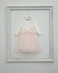 Платье Королева Виктория (цвет молоко/розовый)  - фото